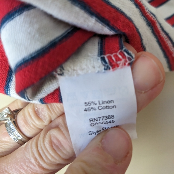 Madewell Women's Red White Blue Cropped Striped Tank Top size small - Picture 4 of 5